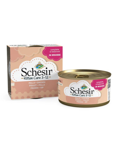 SCHESIR Gato Kitten Pollo mousse 85gr