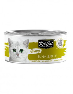 Kit Cat Lata Gravy - Atún Ternera 70g