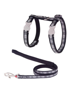 Red Dingo Petral Correa Gato Style NG Paw Impression