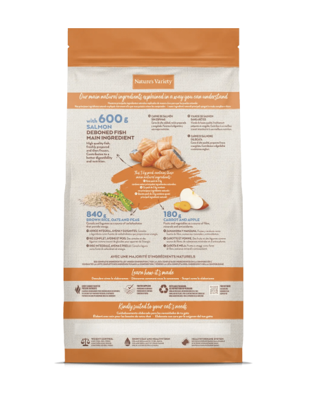 Nature's Variety Gato Original Stz Salmón 3Kg
