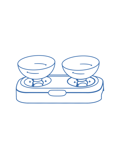 Cuencos dobles inoxidables Nobleza