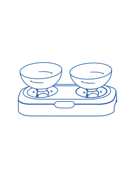 Cuencos dobles inoxidables Nobleza