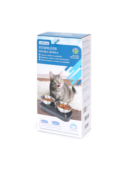 Cuencos dobles inoxidables Nobleza