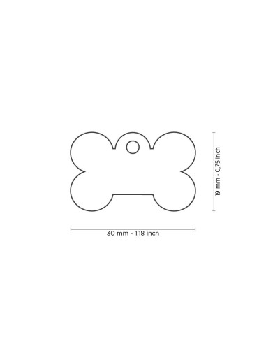 Placa MyFamily Basic Hueso latón cromado pequeña