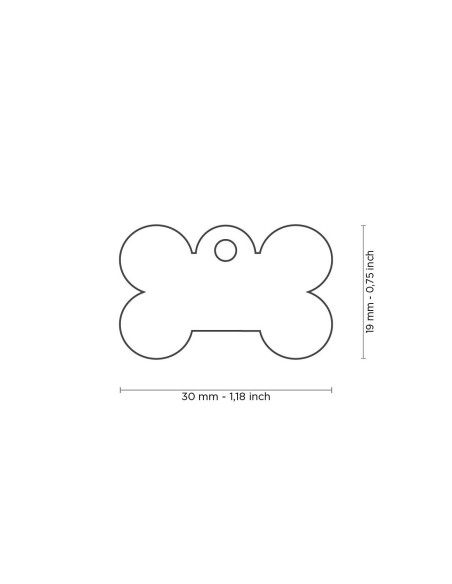 Placa MyFamily Basic Hueso latón cromado pequeña