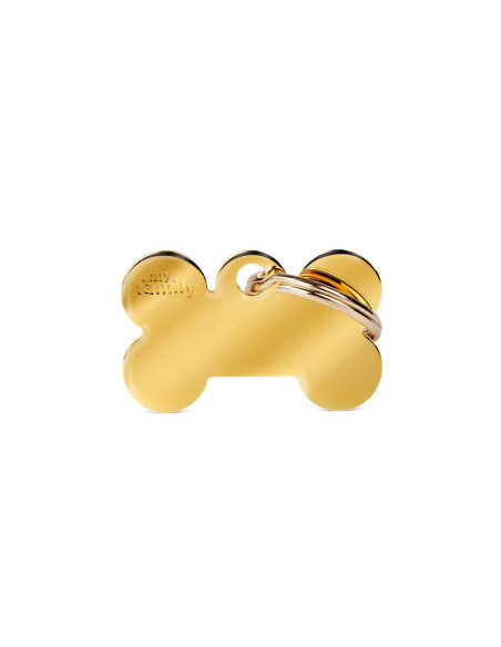 Placa MyFamily Basic Hueso latón cromado pequeña