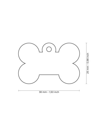 Placa MyFamily Basic Hueso latón cromado grande