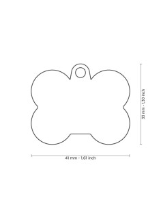 Placa MyFamily Basic HushTag cromado (goma) 2