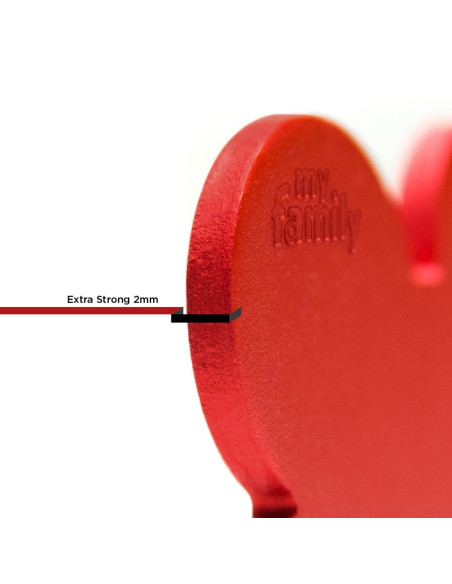 Placa MyFamily Basic Corazón aluminio Grande