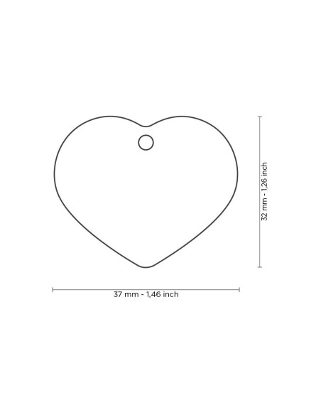 Placa MyFamily Basic Corazón aluminio Grande