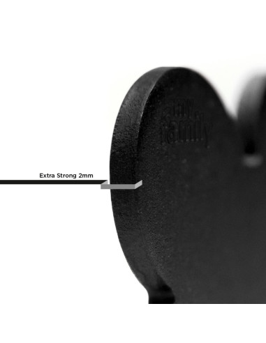 Placa MyFamily Basic corazón aluminio pequeña