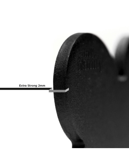 Placa MyFamily Basic corazón aluminio pequeña