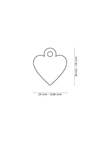 Placa MyFamily Basic corazón aluminio pequeña