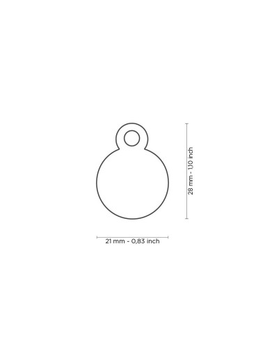 Placa MyFamily Basic círculo aluminio pequeño