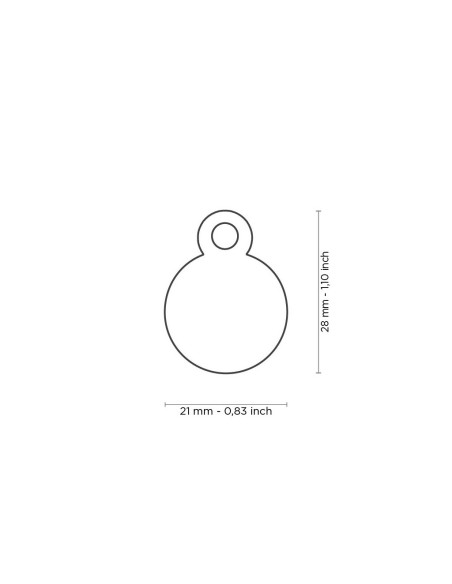 Placa MyFamily Basic círculo aluminio pequeño