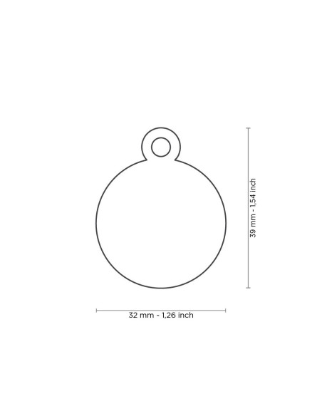 Placa MyFamily Basic círculo latón cromado pequeña