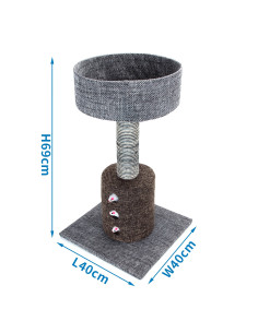 Arbol para gatos gris oscuro 69cm 2