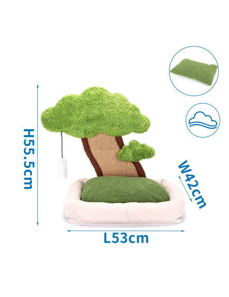 Cama para gatos con forma de arbol