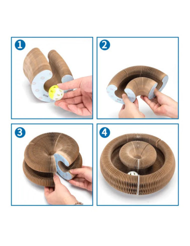 Rascador para gatos en forma de acordeón