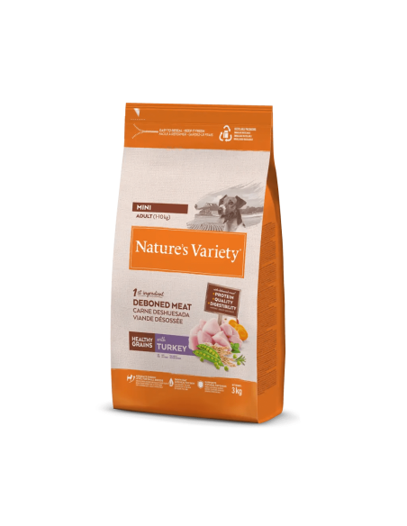 Nature's Variety Perro Healthy Grains Adulto Mini Pavo 3Kg