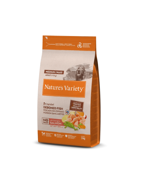 Nature's Variety Perro NG Mediano Adulto Salmón 3Kg