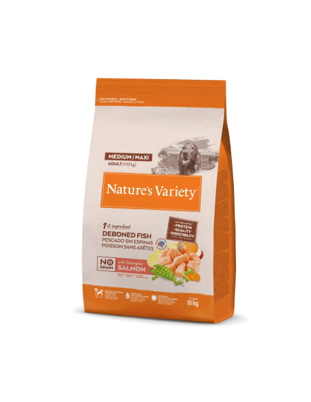 Nature's Variety Perro NG Adulto Mediano Salmón 10Kg