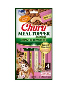 Churu Perro Meal Topper Pollo y Salmón 4x14 gr