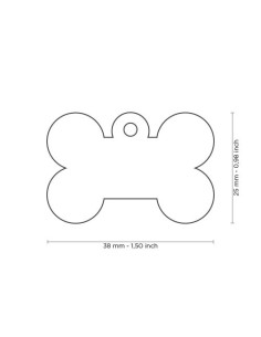 Placa MyFamily Basic Hueso aluminio Grande 2