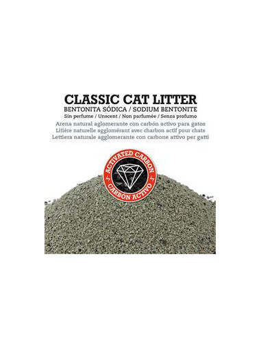 Arena clasica Bentonita-Carbón Activo 5 Kgrs