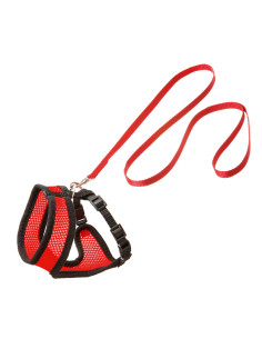 Arnes de gato ENT Rojo Negro 10mm S
